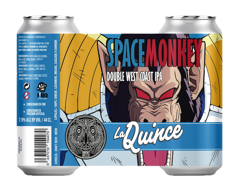La Quince Space Monkey Double West Coast IPA Dragon Ball Series 44cl