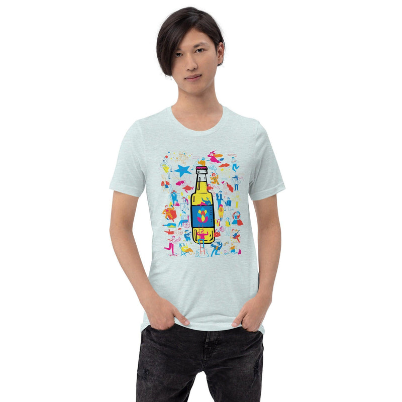 Camiseta unisex "Mundo Cervecero" blanca, azul, gris o rosa - Beer Sapiens