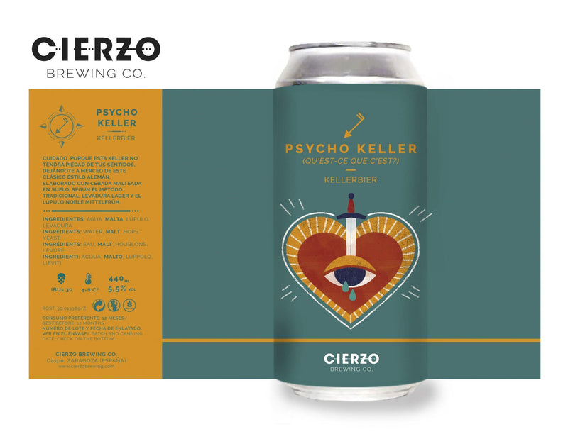 Cierzo Brewing Psycho Keller Kellerbier 44cl - Beer Sapiens
