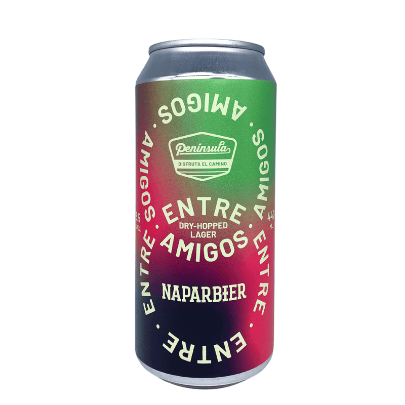 Península Entre Amigos con Naparbier Dry Hopped Lager 44cl - Beer Sapiens