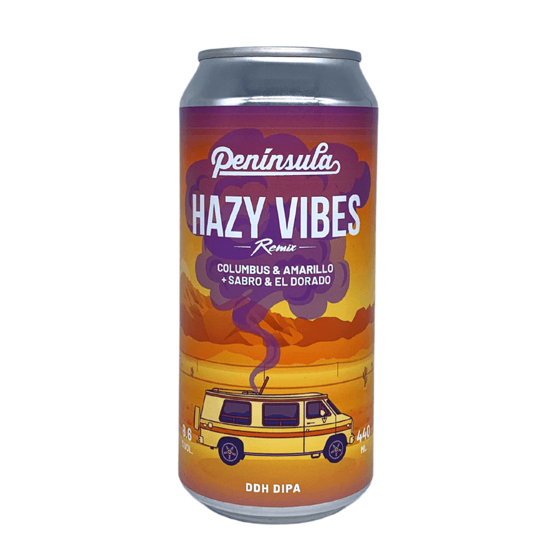 Península Hazy Vibes Remix Columbus & Amarillo + Sabro & El Dorado DDH DIPA 44cl - Beer Sapiens