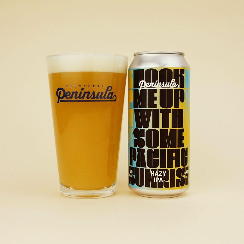 Península Hook Me Up With Some Pacific Sunrise Hazy IPA 44cl - Beer Sapiens